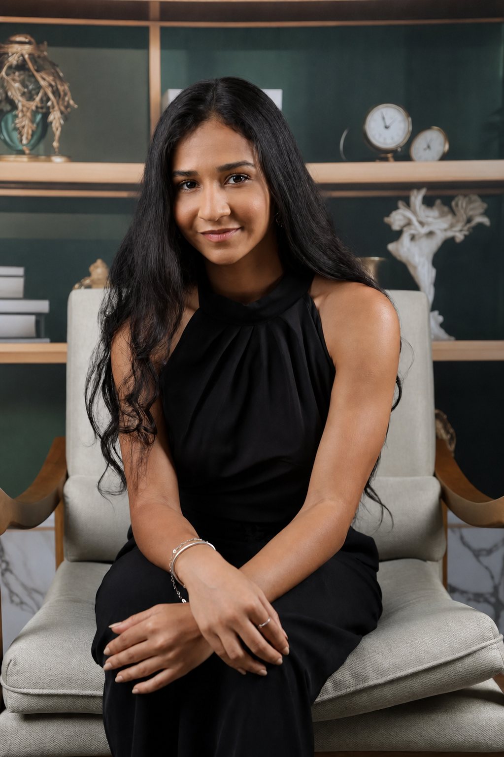 Psicóloga Monique Sousa em seu consultório